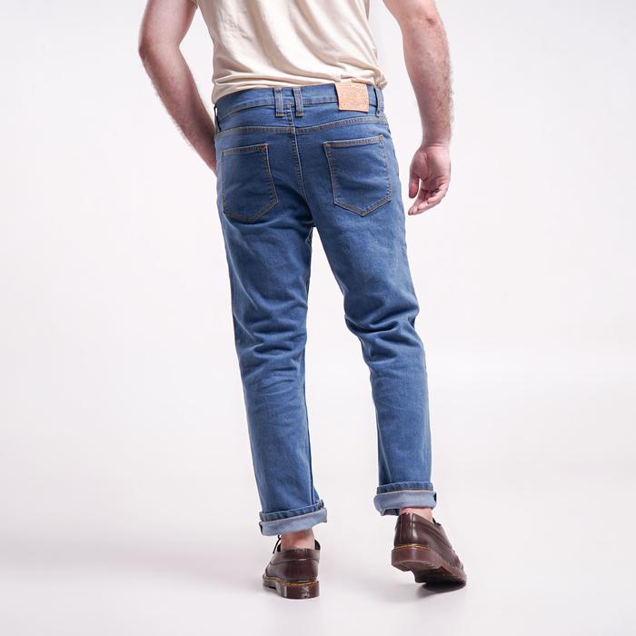 Distin Denim OCEAN Blue Denim 4OZ WASHED | Celana Denim washed blue Ocean Selvedge accent
