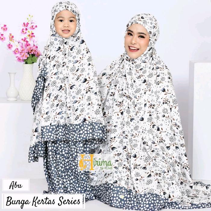 Mukena Katun Premium 2025  Bunga Kertas Series  Muslim Muslim Dewasa Dewasa Wanita Motif Rayon Rayon