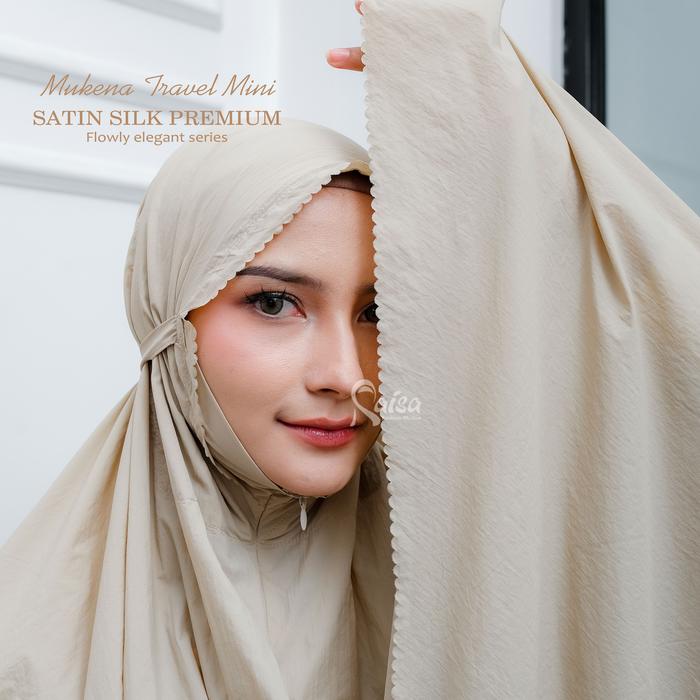 RAISA HIJAB | MUKENA Travel SATIN SILK PREMIUM POLOS BAHAN SILKY MADEENA | Mukena  Muslim Panjang Wa
