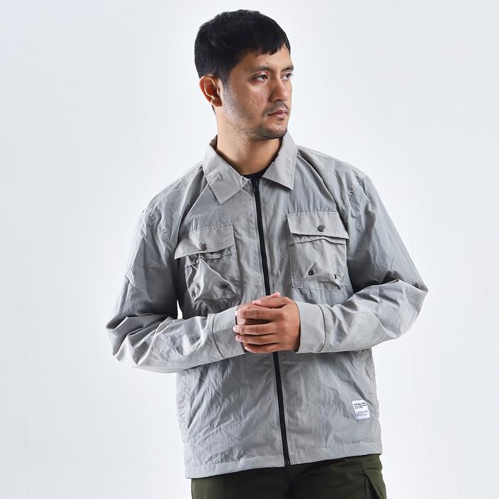 Nookly - Overshirt Jacket Oliver Grey Jaket Pria Jaket Parasut