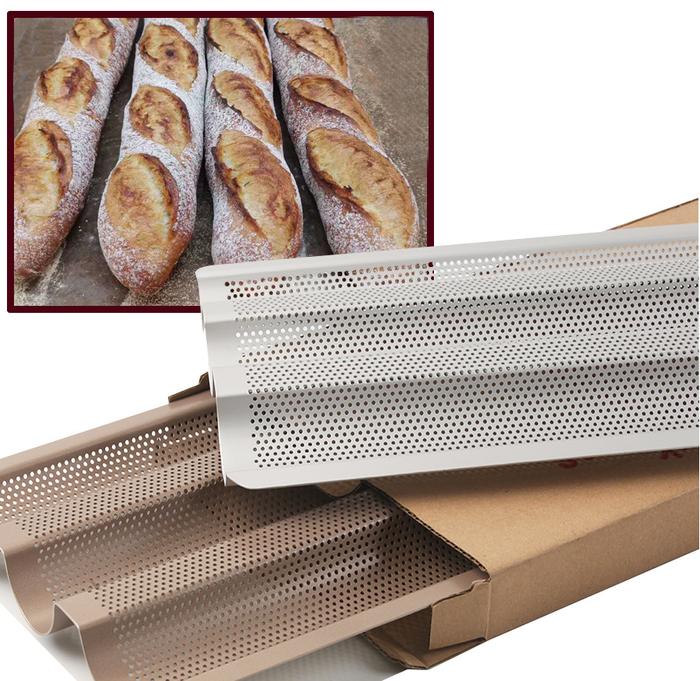 Loyang Baguette Antilengket Loyang Roti Perancis Loyang Kue Alat Roti
