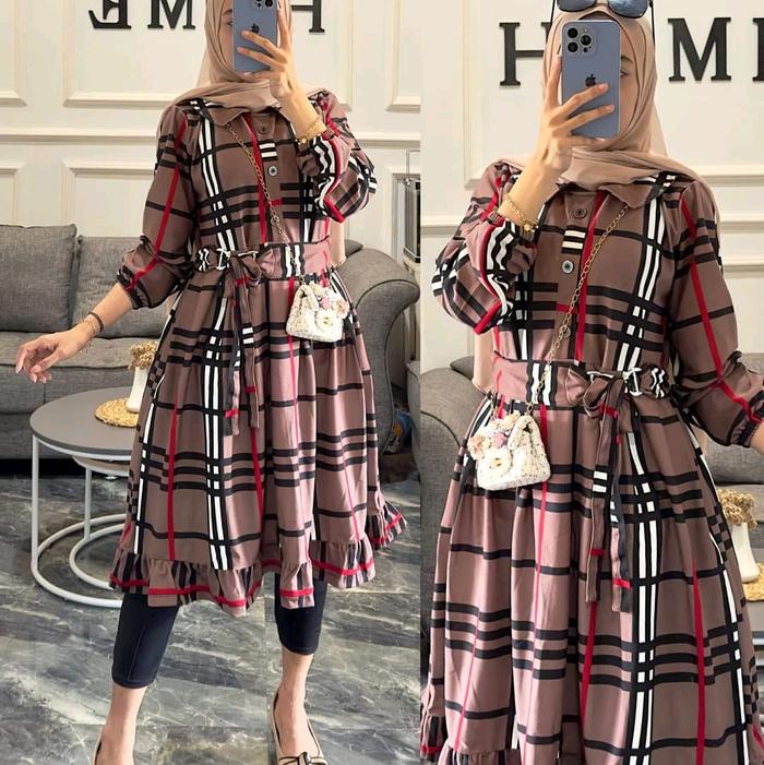 TUNIK VOXY KOTAK FREE BELT