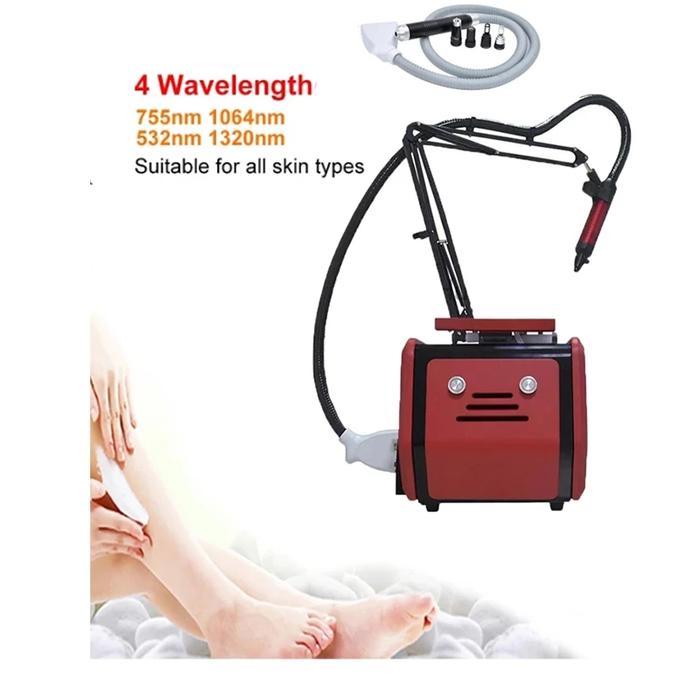 2023 Portabel Nd Yag Laser Pico Laser 755 1320 1064 532nm Mesin