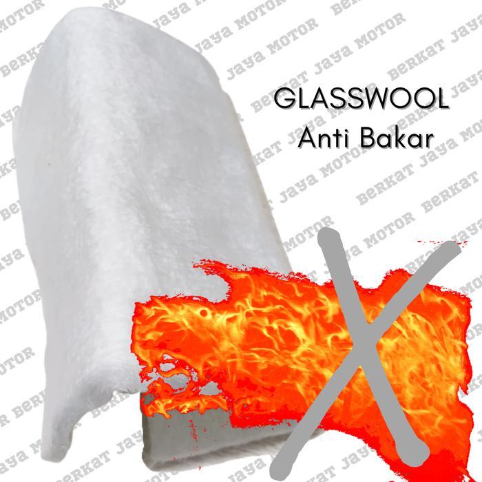 GLASSWOOL GLASWUL GLASWOL GASPUL GASBUL PUTIH PEREDAM KNALPOT RACING
