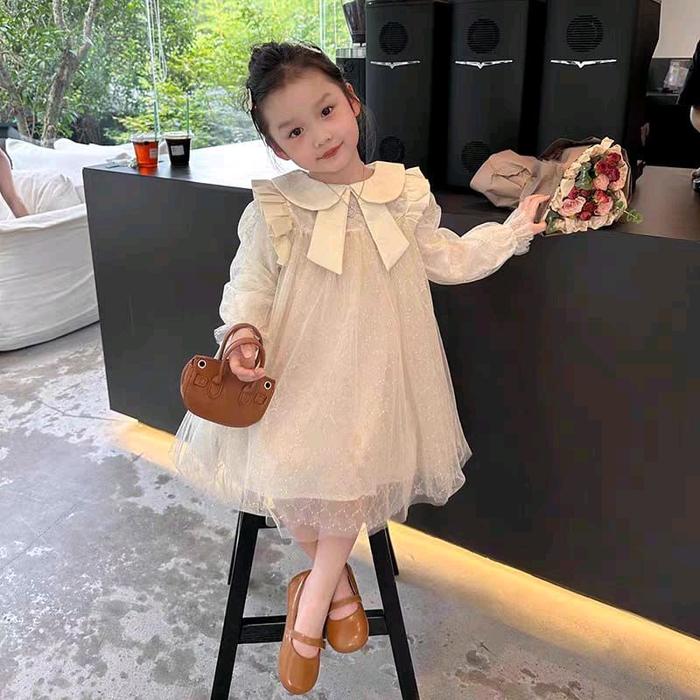 Gaun Anak Perempuan Lace Charm Elegan dan Anggun dengan Kain Katun, Warna Putih Tulang - Fashion, Ca