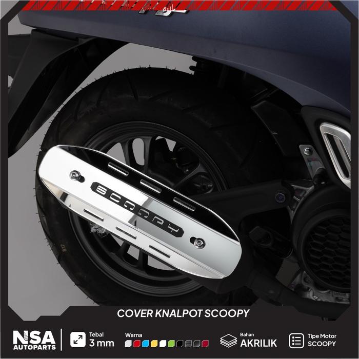 COVER KNALPOT SCOOPY NEW OLD 2014 - 2023 TUTUP KNALPOT SCOOPY NEW OLD COVER KNALPOT SCOOPY TAMENG KN