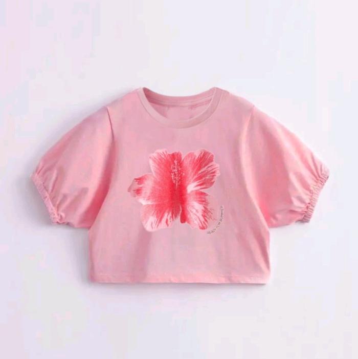 baju atasan lengan pendek anak perempuan Amigoz kids atasan crop kekinian katun premium super adem s