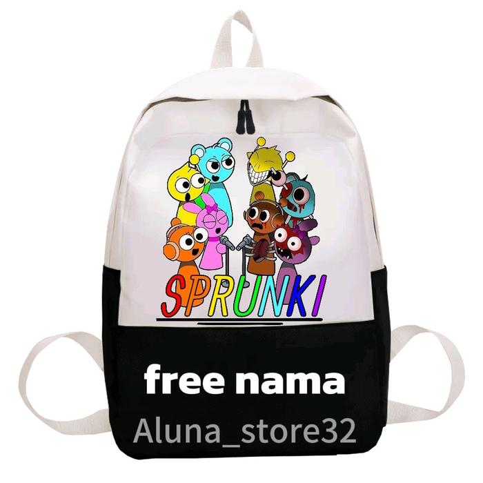 tas ransel anak karakter incredibox sprunki phase 1 vs phase 2 tas anak sekolah tk/paud/sd tas anak