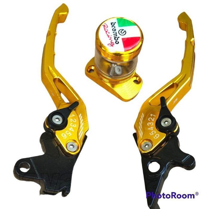 paket Handle rem cnc + tutup tabung minyak rem beat karbu /beat FI 2012-2013/ beat pop non cbs / bea