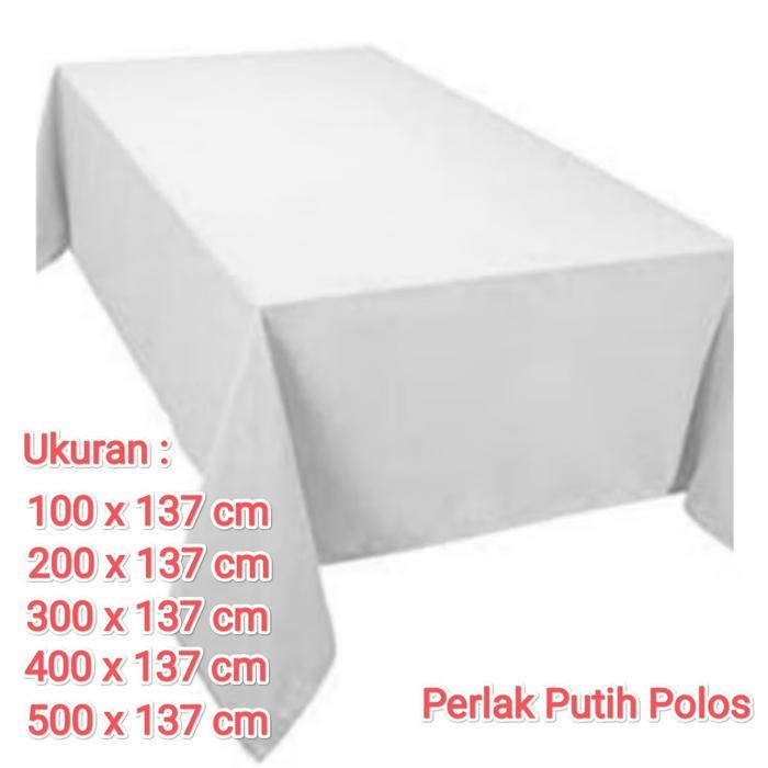 Perlak Meteran Polos/ Perlak Bayi / Perlak Lansia/ Perlak Meja Polos Putih Waterproof Anti Air -Grat