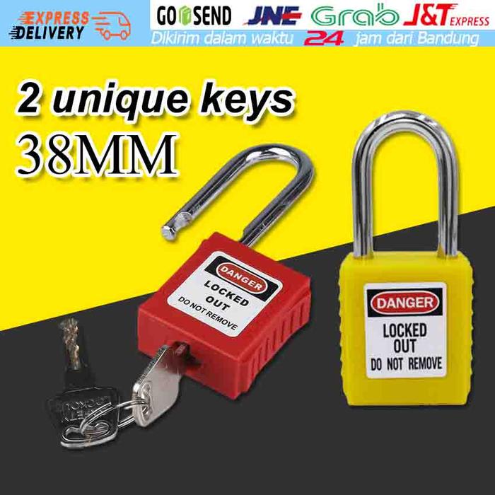 Loto Padlock Gembok Safety Equipment 38mm Merah dan Kuing