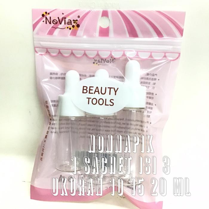 Botol Pipet Kaca bening 2 3 5 ml / E-Liquid / Serum / Tetes set of 3