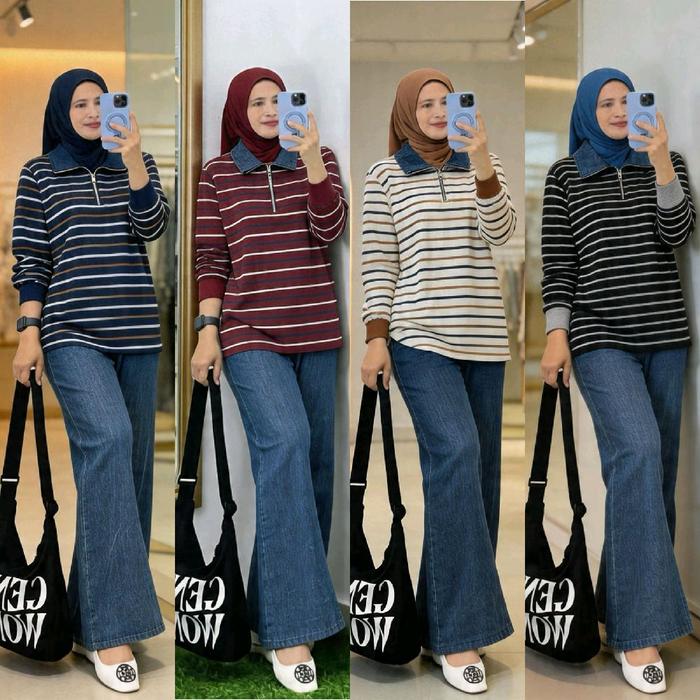 Set jeans zoya  Matt combed  Ld 110  Celana jeans  Lp 50-110  Pc 93