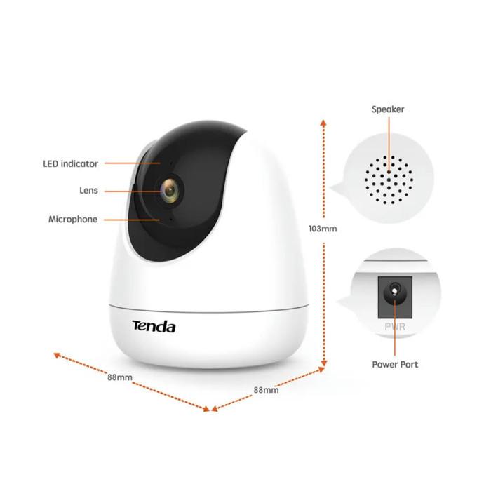 CCTV Tenda RP3 Pro 3MP Wifi 6 IP Camera Rotasi pan/tilt 360 derajat Ai Resolution Baby Camera