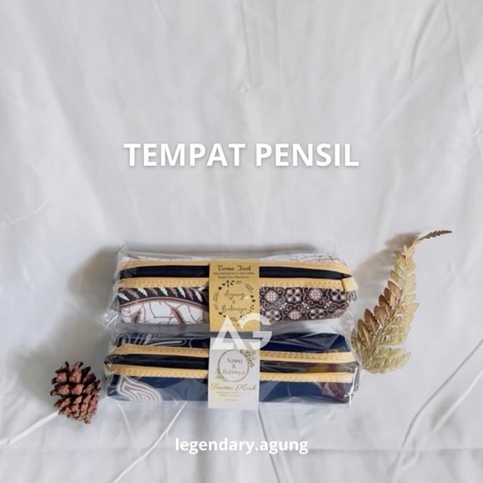 TEMPAT PENSIL CUSTOM KEMASAN PLASTIK+KARTU UCAPAN