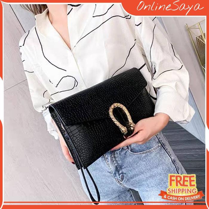 NEW CLUTCH WANITA CROCO 900 SUPER PREMIUM IMPORT EMBOSS L2
