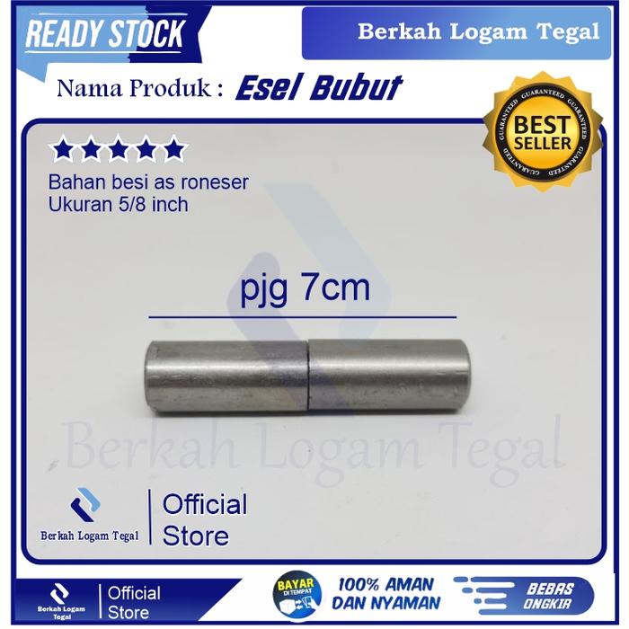 Engsel As Bubut 5/8 (15mm) Pjg 7 Cm 1 Pasang (Male Female)