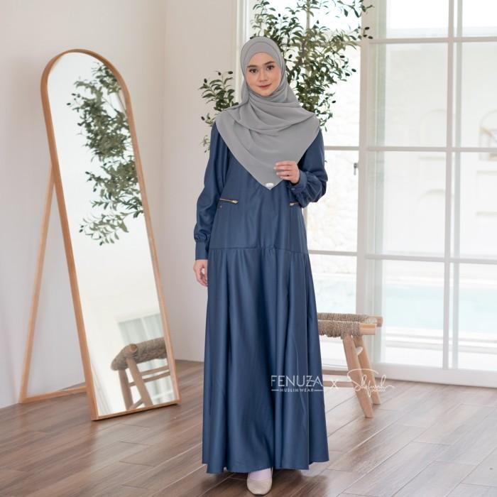 Clemira Dress Denim by Fenuza Gamis Only Cotton Phoebe Import Polos - XXS