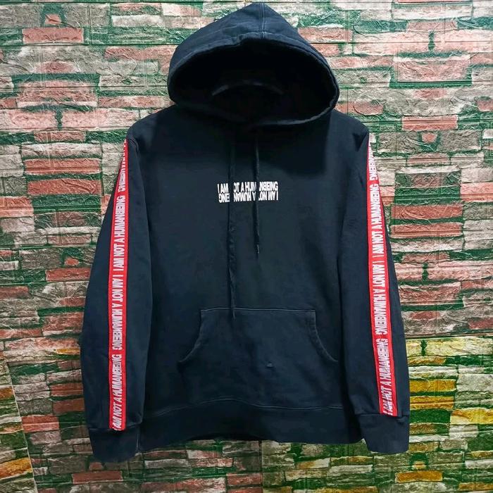 Hoodie IM NOT HUMAN BEING Size L pria wanita keren bagus