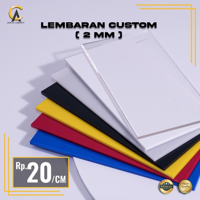 Custom Potongan Akrilik 2mm Bentuk Persegi / Akrilik Lembaran 2mm