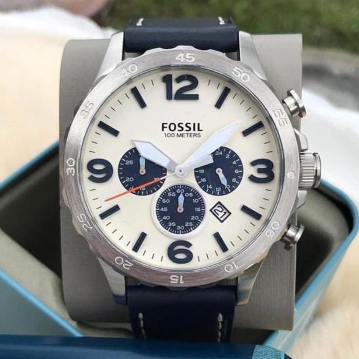 JAM TANGAN PRIA FOSSIL NATE JR1480 CHRONOGRAPH ORIGINAL GARANSI 2 TAHUN