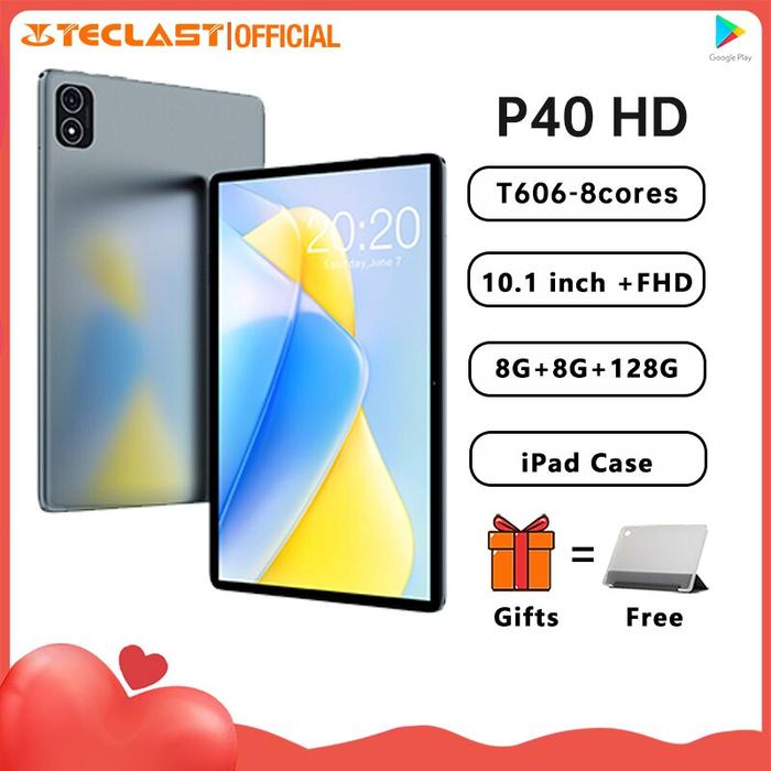 Teclast P40HD 2023 Tablet 10.1 inci, Tablet RAM 8GB ROM 128GB Android