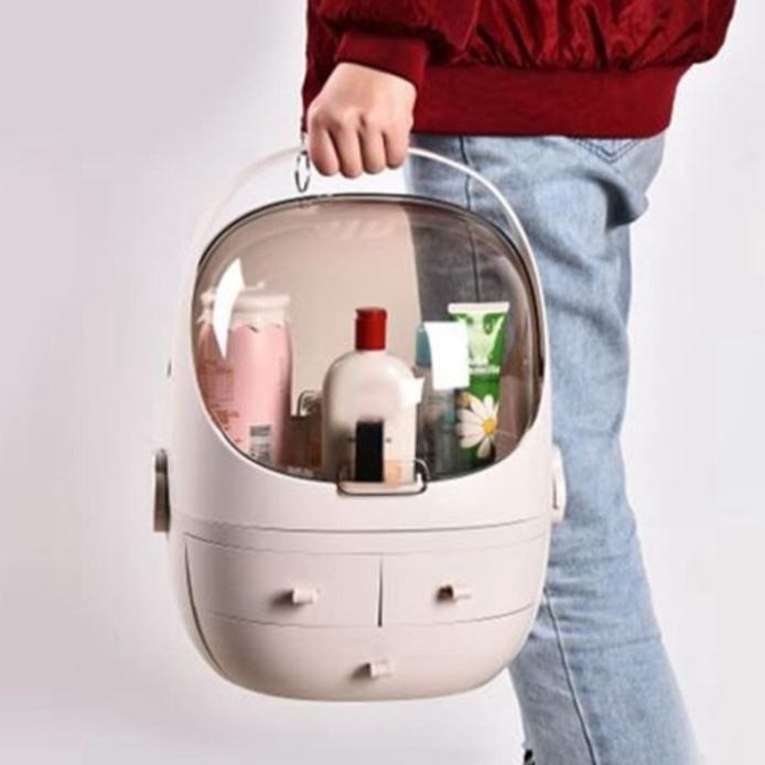 Kotak Rak Make Up Kosmetik Storage Box Clamshell / Tas Tempat make Up