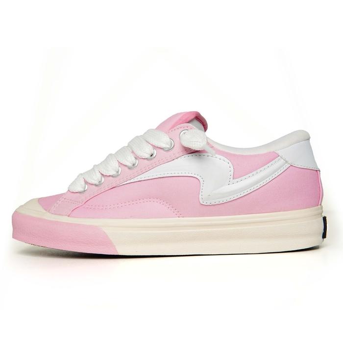 Raingel Footwear-BIGMAX Pink White Sneakers Casual Unisex Sepatu Gemuk Shoes Wanita