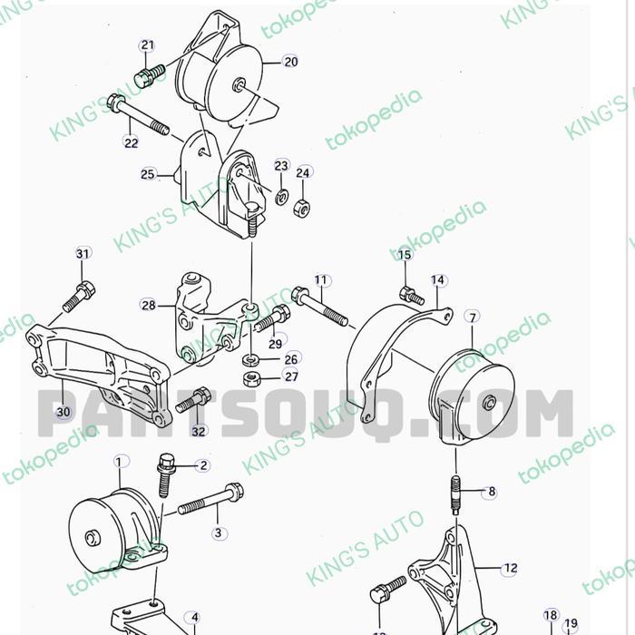 ENGINE MOUNTING KIRI ESTEEM 1.6 - 1.3 - AMENITY R1