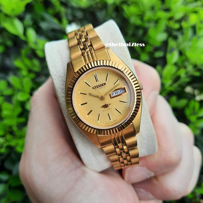 Jam tangan Citizen Watch Co. Red Eagle automatic 21 jewels gold tone 1990s ref 6651-R02114 RC 210780