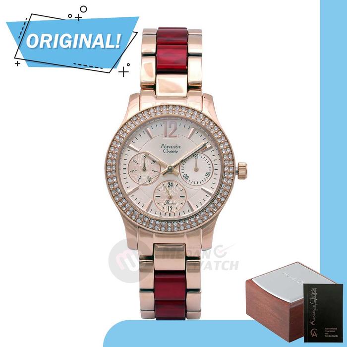 Jam Tangan Wanita Analog Alexandre Christie 2463BF AC2463 AC 2463 BF 2463 BFBRGRGRE Original Garansi