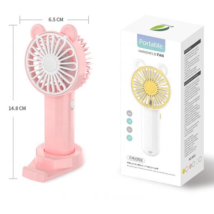 ALT - Kipas Angin Tangan Mini Portable Stand HP Berdiri Dengan Baterai Cas Genggam USB Charger