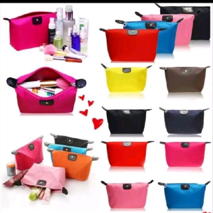Tas Tempat Alat Makeup Pouch - Warna-warni dan Praktis untuk Menyimpan Alat Makeup Anda ( warna kuni