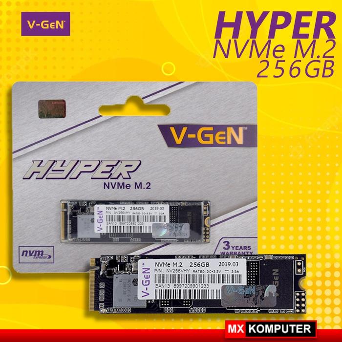 V-Gen SSD Hyper M.2 Pcie Gen3 Nvme 2280 256GB - VGen M2 256 GB