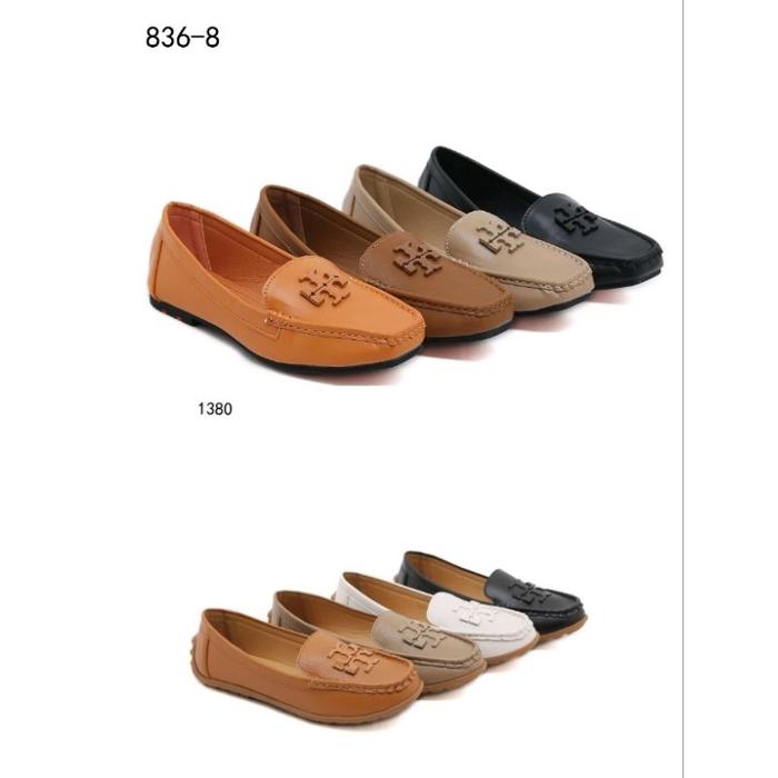 1380 / 836-8 TB Lowell Tumbled Leather Driver Moccasin Flats #1380 New HB