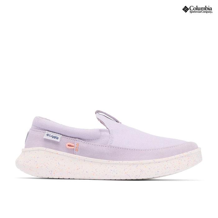 COLUMBIA Women's Shoes Boatside PFG Sepatu Slip-on Wanita Original - Lavender Pearl, Bright Nectar
