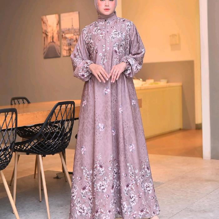 gamis coco nicci terbaru 2025, (raysa 004) gamis muslim wanita, gamis motif bunga, gamis bahan adem,