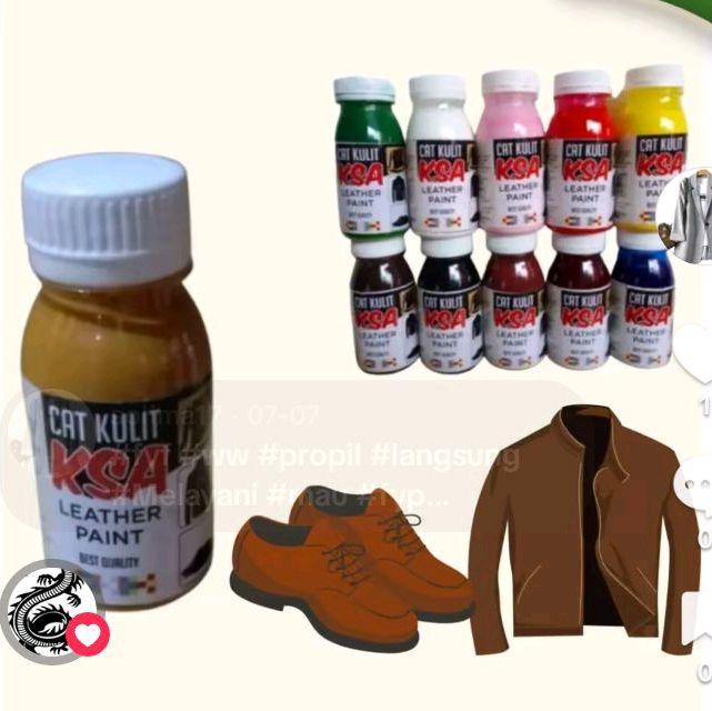cat kulit warna Tan isi 100ml cocok untuk semua bahan kulit seperti jaket kulit jok motor dompet sep