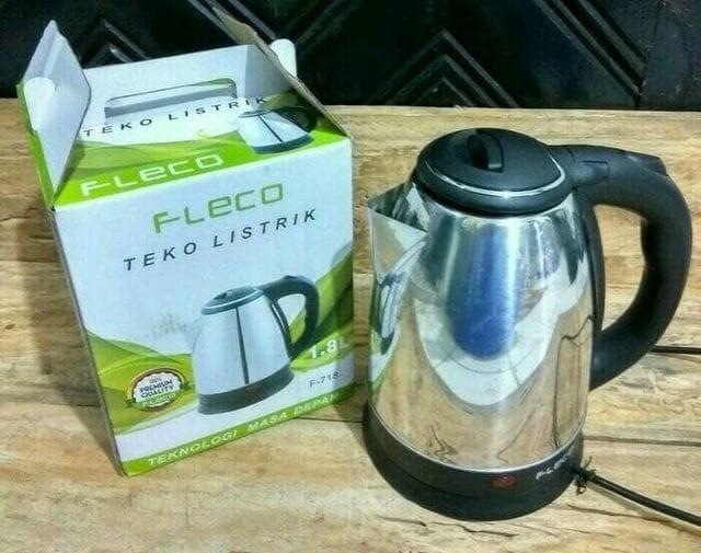 Teko listrik pemanas air stainless 1.8L / Kettle listrik FLECO F-718