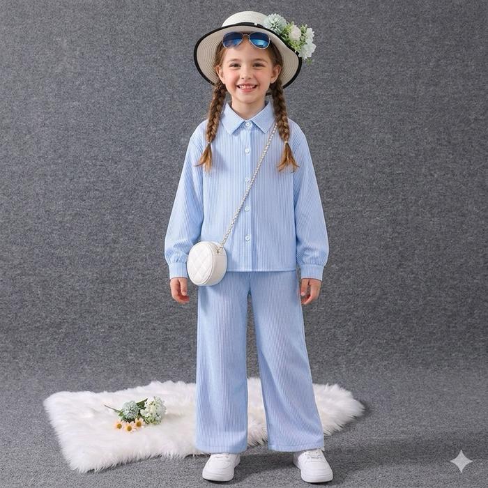 SETELAN ANAK PEREMPUAN 1-12 TAHUN MOTIF SALUR BAJU ANAK CEWEK MODEL KOREAN STYLE BAHAN COTTON SALUR