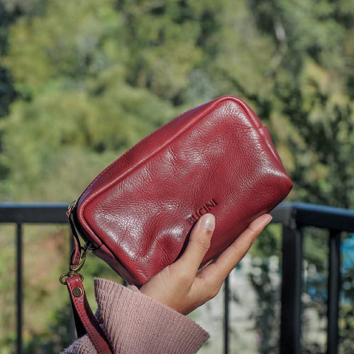 Leather Clutch Pouch BUCINI Buferry - Tas Tangan Kulit Pria & Wanita BUCINI Buferry
