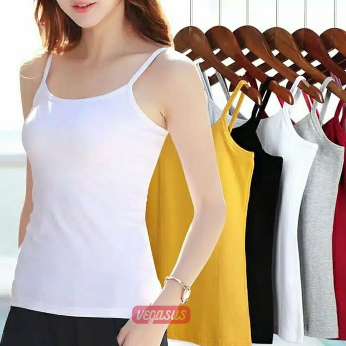 Vegasus TankTop Yutind Jumbo Tali Kecil Atasan Remaja-Tangtop Pakain Dalam Wanita Sexy Tali Singlet 