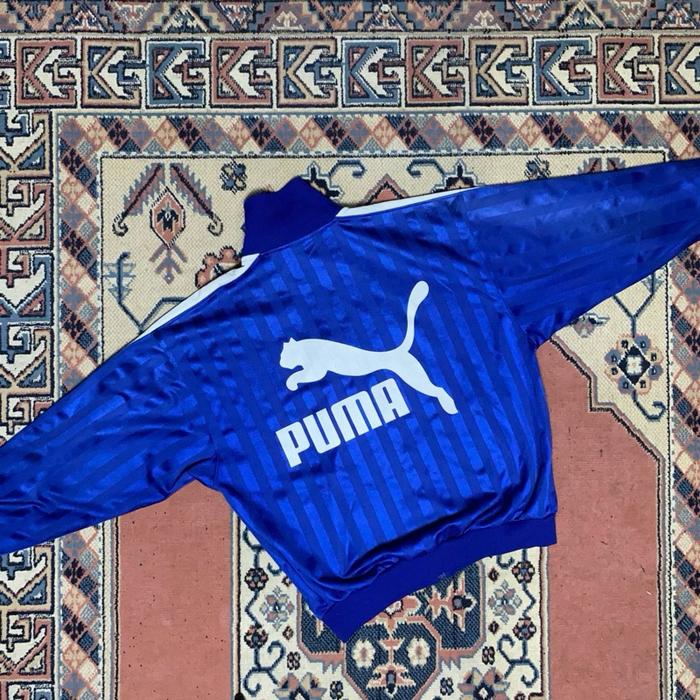 Preloved Jacket Puma Tracktop Big Logo Warna Biru
