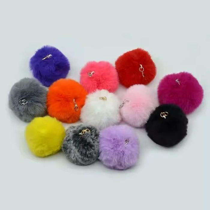 Gantungan tas kunci lucu Pompom Key Chain Luggage Universal SM406 BU