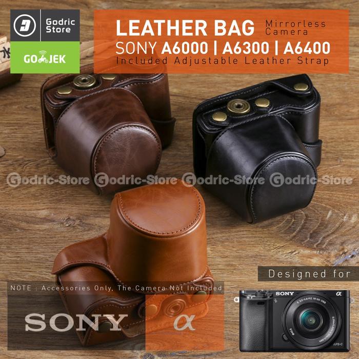 Sony Alpha A6000 / A6300 / A6400 Leather Bag / Case / Tas Kamera