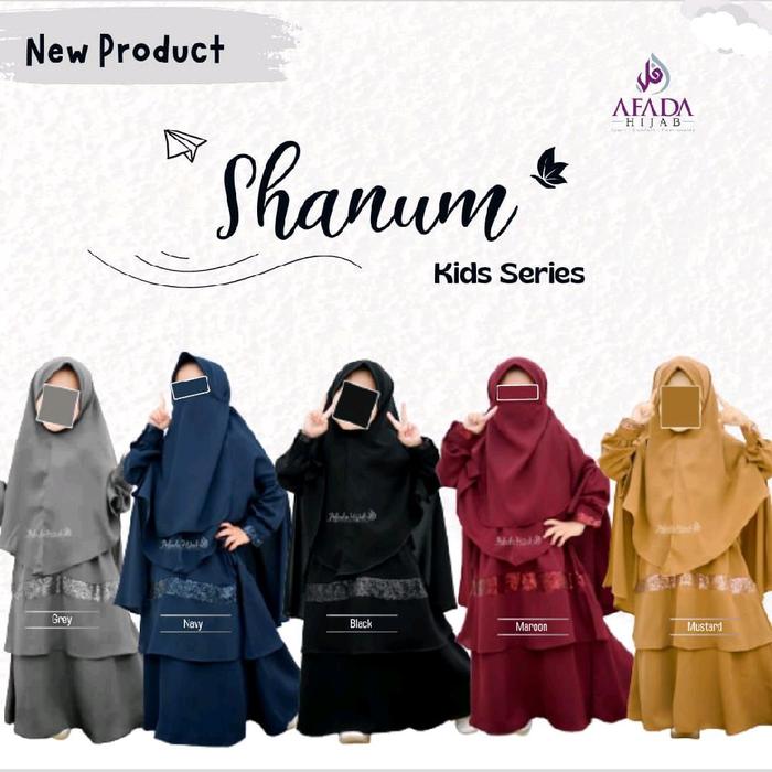 Shanum Kids Series Gamis Anak Muslim Wanita Syar'i by Afada Hijab