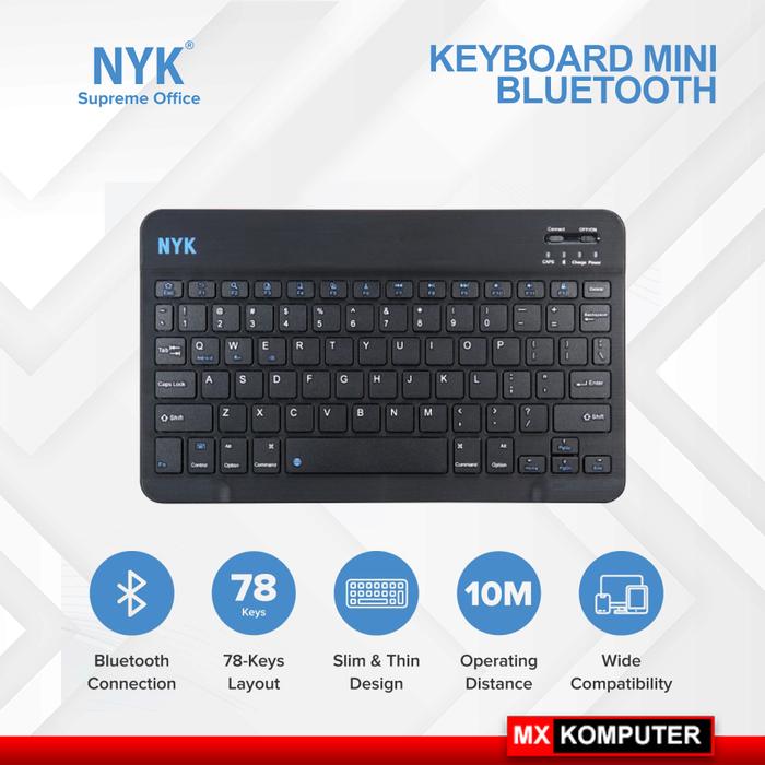 NYK BT-90 Keyboard Mini Bluetooth Slim rechargeable battery