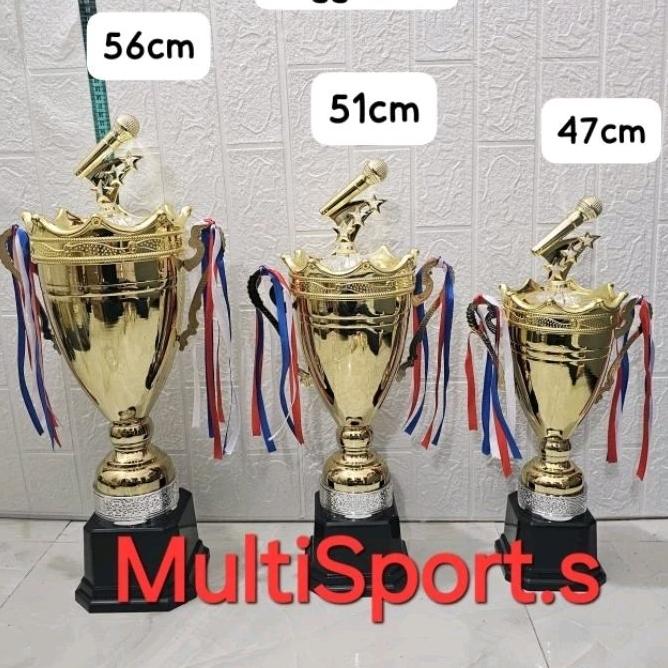 PIALA TROPHY IMPORT LOGAM METAL MENYANYI MIC NYANYI KARAOKE 1 PC