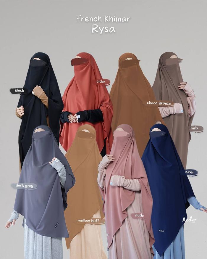FK Instan Karet Rysa by Azda Indonesia French Khimar Jilbab Hijab