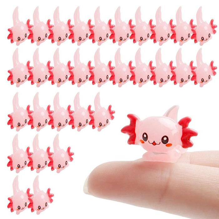 Resin Axolotl 30 Pcs Mini Resin Axolotl Miniature Figurine Axolotl